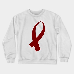 Awareness Ribbon (Burgundy) Crewneck Sweatshirt